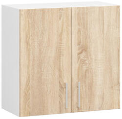 Akord Lima W60 Fali Konyhaszekrény Fehér/Sonoma Tölgy