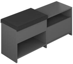 ASIR GROUP Cipőtároló Filux Bench - Anthracite