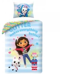 Halantex Set lenjerie pat Gabi - Gabby și Pandy, pentru copii, 140 x 200 cm (GAB 0808BL) Lenjerie de pat