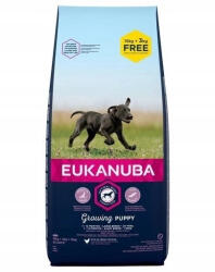  marka niezdefiniowana EUKANUBA Puppy&Junior Large Breed Csirke 15kg +3kg GRATIS