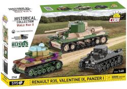 COBI COBI: Panzer I, Renault R35 és Valentine IX - 3 az 1-ben építőjáték (2740) (COBI-2740) - innotechshop