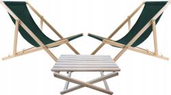 Wood OK Woodok Napozóágy Asztalkészlet+2 Napozóágy Zöld ( )