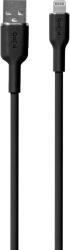 PURO Soft USB-A-Lightning Kábel 150 cm-Fekete (PUCAPLTICONBLK) (PUCAPLTICONBLK)