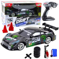 LeanToys Versenyautó Drift Car RC Fekete és Zöld 30km/h 1_16 (22919) (22919)