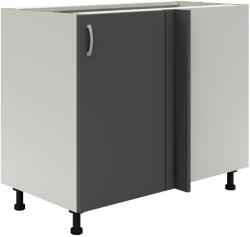 Benita 1 ajtós Alsó konyhaszekrény Antracit-Fehér 98x50x80 cm N