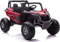 LEAN Toys 24V Buggy Utv-Mx 4 Motoros 4x60W Elektromos Kisautó 2.4Ghz Szülői Távirányítóval, Nyitható Ajtóval, Eva Kerekekkel Lakk Piros Pókember Színű Lcd Kijelzővel 7776 (7776) (7776)