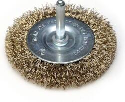 Dedra Réz Bevonatú Korong Drótkefe 100 mm Szárral (F31-100) (F31-100)