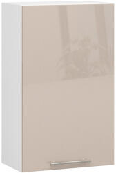 Akord Oliwia Fali Konyhaszekrény 50 cm Fehér-Cappuccino Magasfényű