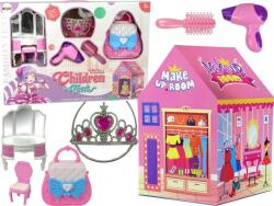 Lean Sport Hercegnő Sátor és Szépségszalon - Gyerekeknek, Kiegészítők Koronával, Rózsaszín (10517) (10517)