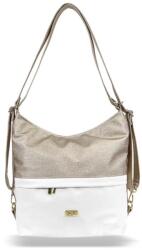 ZELLIA Női Válltáska/Hátizsáká Alakítható Zlb275 Fehér-Arany - Shiny-Brw - (ZLK-zlb275-82808846)