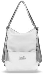 ZELLIA Női Válltáska/Hátizsáká Alakítható 22199 Fehér - Shiny - (ZLK-22199-84822253)