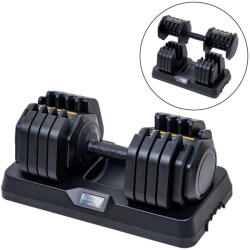 inSPORTline Állítható egykezes súlyzó inSPORTline DuraBell® 5-41 kg, gyors és egyszerű terhelésbeállító rendszer, kompakt, csúszásmentes fogantyú