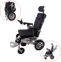 inSPORTline Elektromos kerekesszék inSPORTline Hawkie Evo II állítható háttámlával 700W, joystick, állítható háttámla, összecsukható kialakítás Szín: ezüst