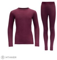 Devold Set termal pentru copii Devold Outdoor Wool, Beetroot (10 rokov)
