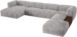 MICADONI Martina világosszürke kordbársony sarokkanapé 406 cm, jobb oldali (MIC_UR_212_F1_MARTINA4)