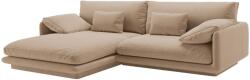 MICADONI Sötét bézs bársony sarokkanapé Torino 250 cm, balos (MIC_LC_184_F1_TORINO2)