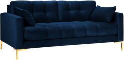 Micadoni Mamaia királykék bársony háromszemélyes kanapé 177 cm arany alappal (MIC3SE1MAMAIA108)