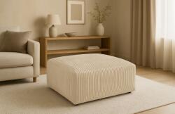 MICADONI Martina világos bézs színű, kordbársony lábtartó 106 x 106 cm (MIC_POUF_L_212_F1_MARTINA1)