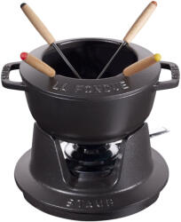 Staub Specialties | Fondü szett 16 cm | kerek | öntöttvas | fekete (40511-970-0)