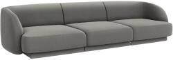 Micadoni Szürke bársony háromszemélyes kanapé MICADONI Miley 259 cm (MIC_3S_51_F1_MILEY3)
