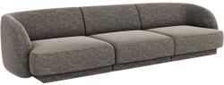 Micadoni Szürke zsenília háromszemélyes kanapé MICADONI Miley 259 cm (MIC_3S_140_F1_MILEY6)