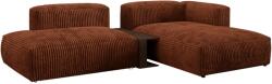 MICADONI Terrakotta vörös bársony sarokgarnitúra Martina 285 cm, jobb oldali (MIC_SET1R_212_F1_MARTINA5)