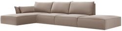 MICADONI Bársony sarokgarnitúra Kaelle 364 cm, balos (MIC_LCO_51_F1_KAELLE8)