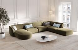 MICADONI Miley 335 cm-es, jobb oldali bársony sarokgarnitúra (MIC_UR_51_F1_MILEY8)