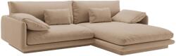 MICADONI Sötét bézs bársony sarokkanapé Torino 250 cm, jobb oldali (MIC_RC_184_F1_TORINO2)