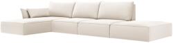 MICADONI Bársony sarokgarnitúra Kaelle 364 cm, balos (MIC_LCO_51_F1_KAELLE1)