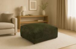 MICADONI Zöld bársony lábtartó Martina 106 x 106 cm (MIC_POUF_L_212_F1_MARTINA3)