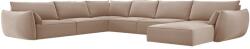 MICADONI Kaelle bársony sarokgarnitúra 384 cm, balos (MIC_UL_51_F1_KAELLE7)