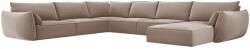 MICADONI Kaelle bársony sarokgarnitúra 384 cm, balos (MIC_UL_51_F1_KAELLE8)