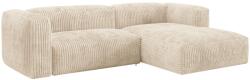 MICADONI Martina 280 cm-es világos bézs színű, kordbársony sarokülőgarnitúra, jobb oldali (MIC_RC_S_212_F1_MARTINA1)