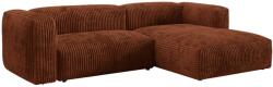 MICADONI Terrakotta vörös bársony sarokgarnitúra Martina 280 cm, jobb oldali (MIC_RC_S_212_F1_MARTINA5)