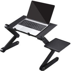 Timeless Tools 17" Univerzális Laptoptartó Állítható Dupla Hűtőventilátorral Egértartó Tálcával Fekete (LP-CA034-01) (LP-CA034-01)