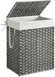 Brius Cos rufe capac ratan sintetic sac detasabil 90l compact, 46x33x60 cm, design elegant, gri (EZ-LCB051G01V1)