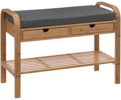 Brius Banca suport pantofi 5Five cu 2 sertare, bambus, 74x34x55 cm, bej (JJ-181337) Pantofar