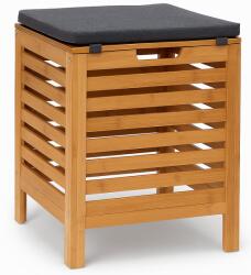 Brius Taburet multifunctional 5Five Sicela, spatiu depozitare, bambus, 35x35x49 cm, bej (JJ-174784)