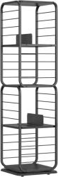 Brius Biblioteca rotativa 360 grade, cadru metalic, cu 5 polite MDF, 43x43x158cm, negru (EZ-LLS127B56) Raft