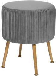 Brius Taburet Atmosphera Solaro rotund cu baza aurie, 35x41 cm, gri (JJ-166595B)