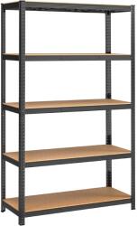 Brius Raft depozitare metalic 5 polite pal maxim 875 kg, 200x120x60 cm, robust, negru (EZ-GLR060B01) Raft