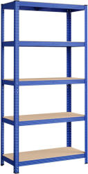 Brius Raft depozitare metalic 5 polite mdf maxim 875 kg, 180x90x40 cm, robust, albastru (EZ-GLR040Q01) Raft