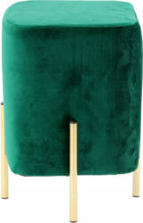 Brius Taburet patrat, tapitat cu stofa, picioare otel, sarcina 100kg, 28x42cm, verde (PHO-3895)