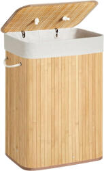 Brius Cos de rufe din bambus, pliabil, cu captuseala detasabila lavabila, 72L, 40x30x60cm, natural (EZ-LCB10Y)