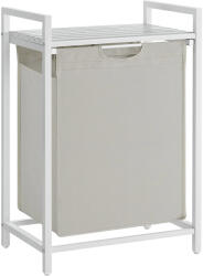 Brius Cos de rufe, sac de rufe detasabil, raft, cadru metalic, 65L, 50x33x72 cm, alb (EZ-BLH101W01)