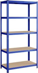 Brius Raft de depozitare metalic, cu rafturi din PAL, 5 polite, max. 600 kg, 200x100x50cm, albastru (EZ-GLR050Q01) Raft
