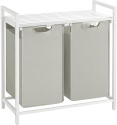 Brius Cos rufe 2 compartimente saci detasabili raft metalic, 73x33x72 cm, ventilatie naturala, alb (EZ-BLH201W01)