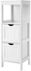 Brius Dulap de podea pentru baie, multifunctional, 2 sertare, 30x30x89cm, alb (EZ-BBC42WT)