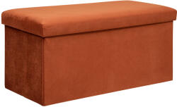 Brius Taburet pliabil Atmosphera Lilou cu spatiu depozitare 80L, 76x38x38 cm, ambre (JJ-197333C)